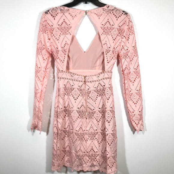 NWT $289 Stylestalker Pink Lace Elora Midi Dress S - Picture 5 of 8